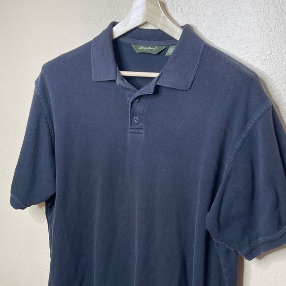 Eddie Bauer Shirt Men's XL Black Poll Short Sleeve Classic Casual - Picture 2 of 7